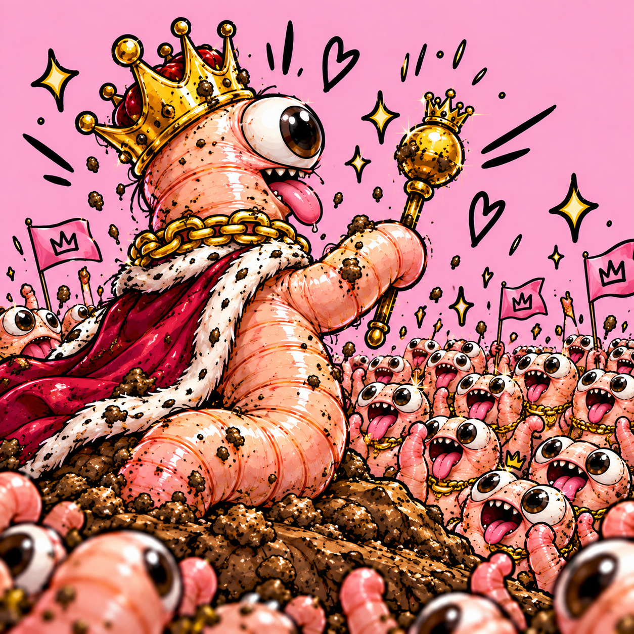 King DIH leading the worm army